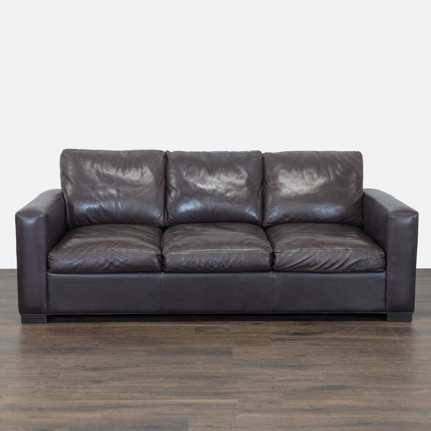 Room & Board Metro Dark Brown Leather Sleeper Sofa - image-0