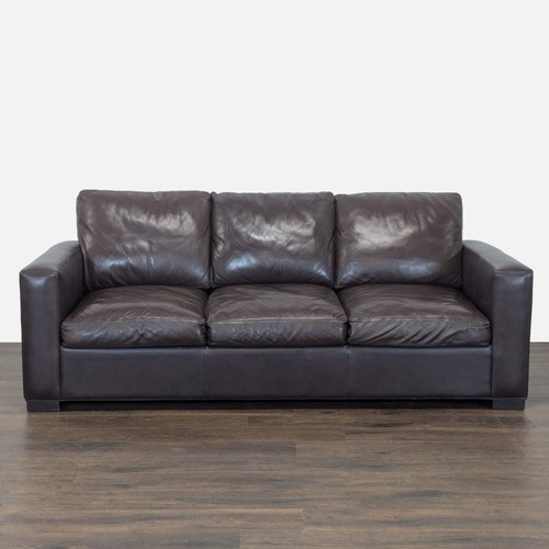 Used Room & Board Metro Dark Brown Leather Sleeper Sofa for sale on AptDeco