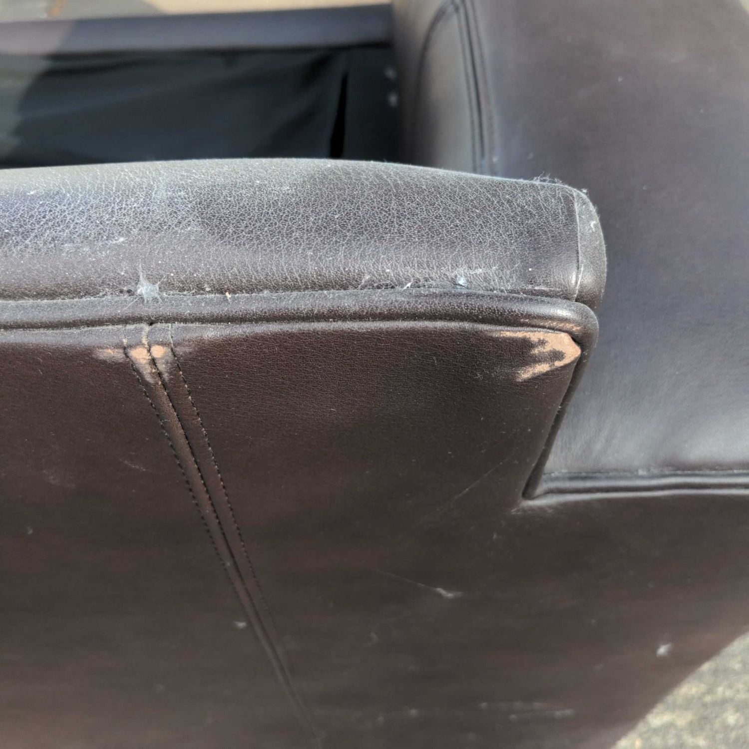 Room & Board Metro Dark Brown Leather Sleeper Sofa - image-1