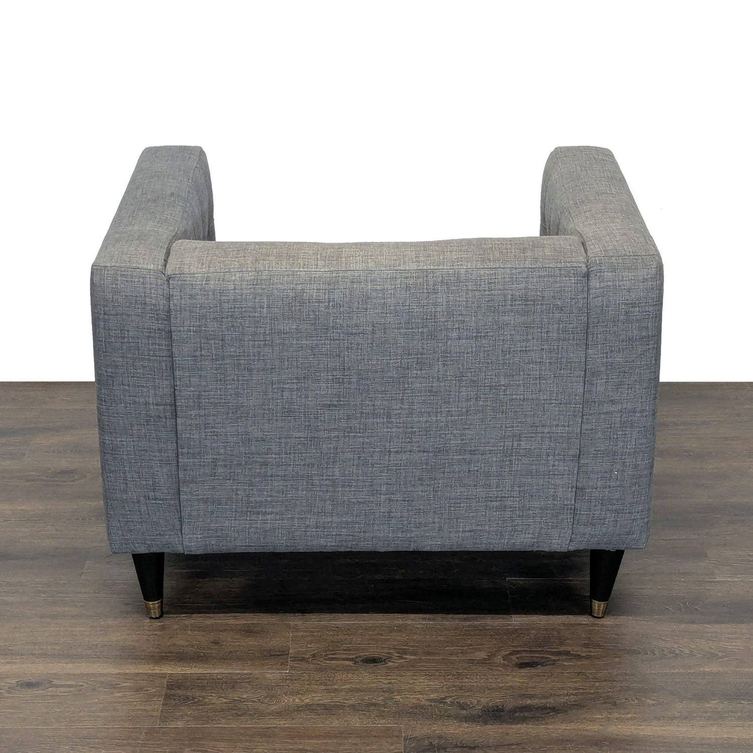 Modern Gray Tufted Lounge Chair with Deep Cushion - image-3