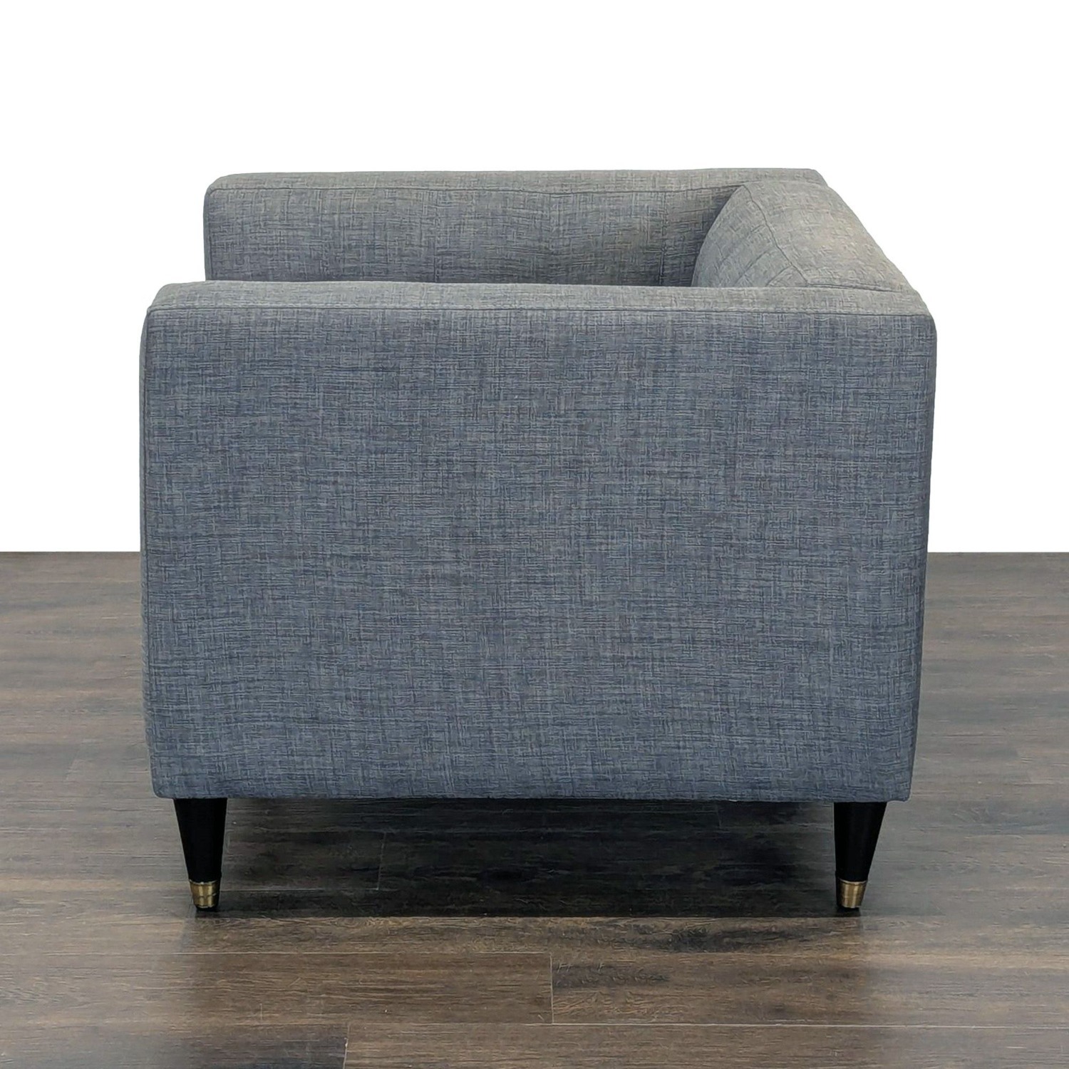Modern Gray Tufted Lounge Chair with Deep Cushion - image-4