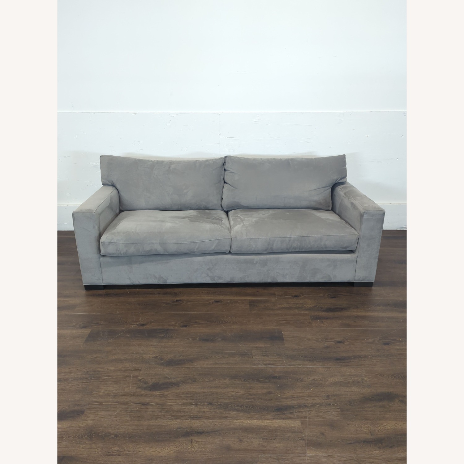 Crate & Barrel 3-Seat Modern Gray Sofa - image-5
