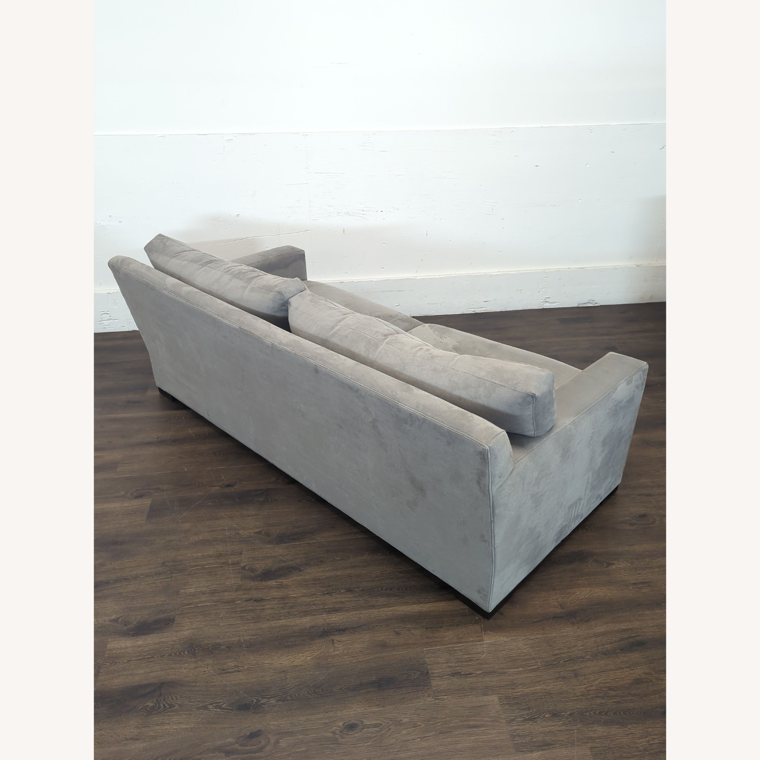 Crate & Barrel 3-Seat Modern Gray Sofa - image-8