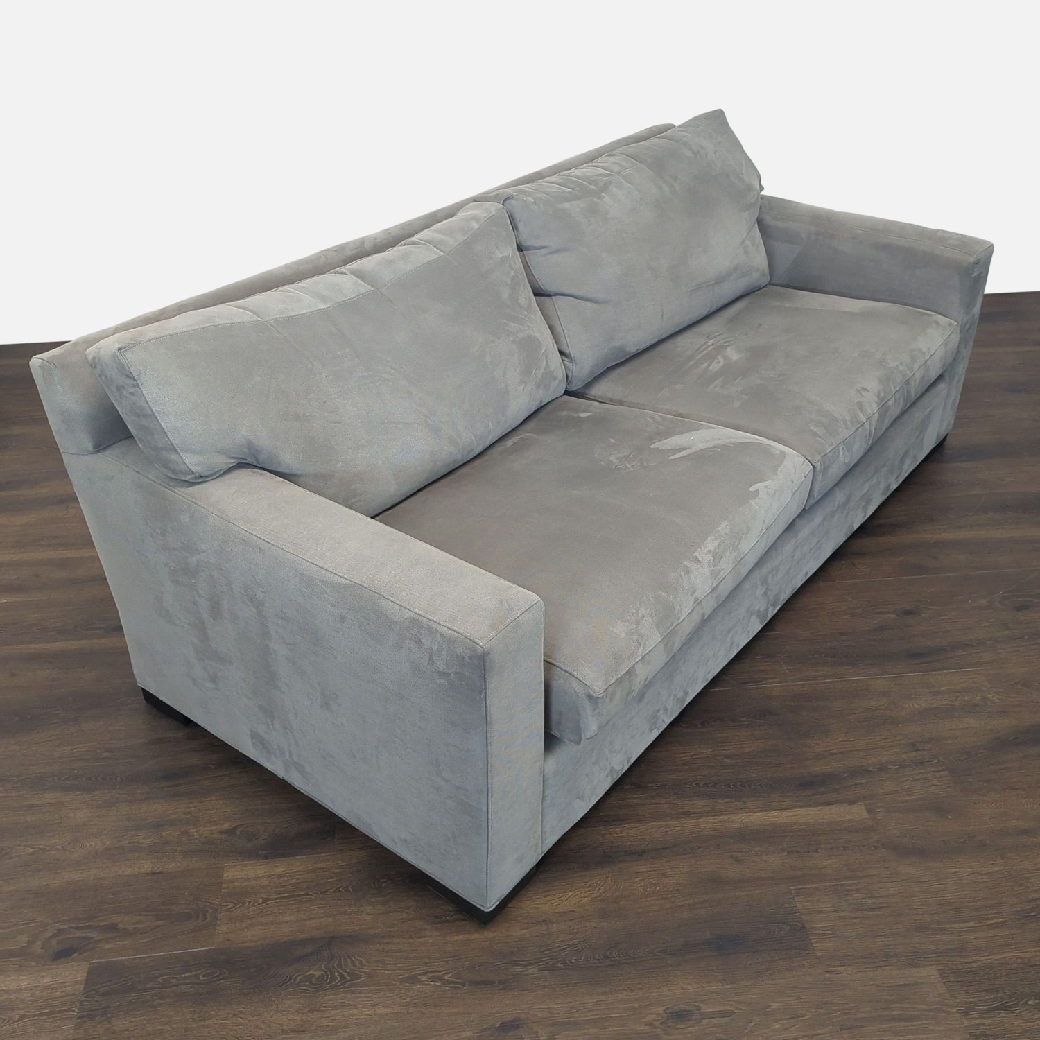 Crate & Barrel 3-Seat Modern Gray Sofa - image-2