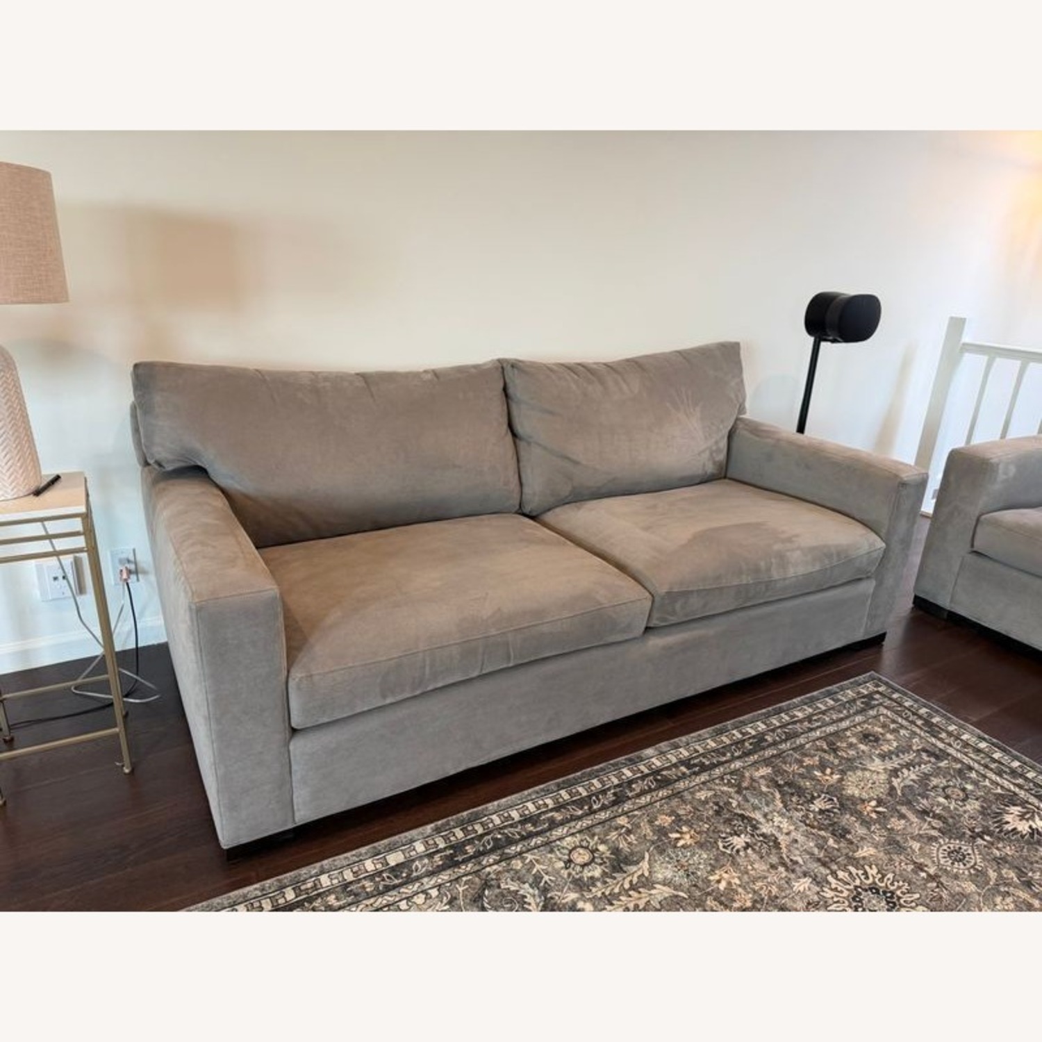 Crate & Barrel 3-Seat Modern Gray Sofa - image-1