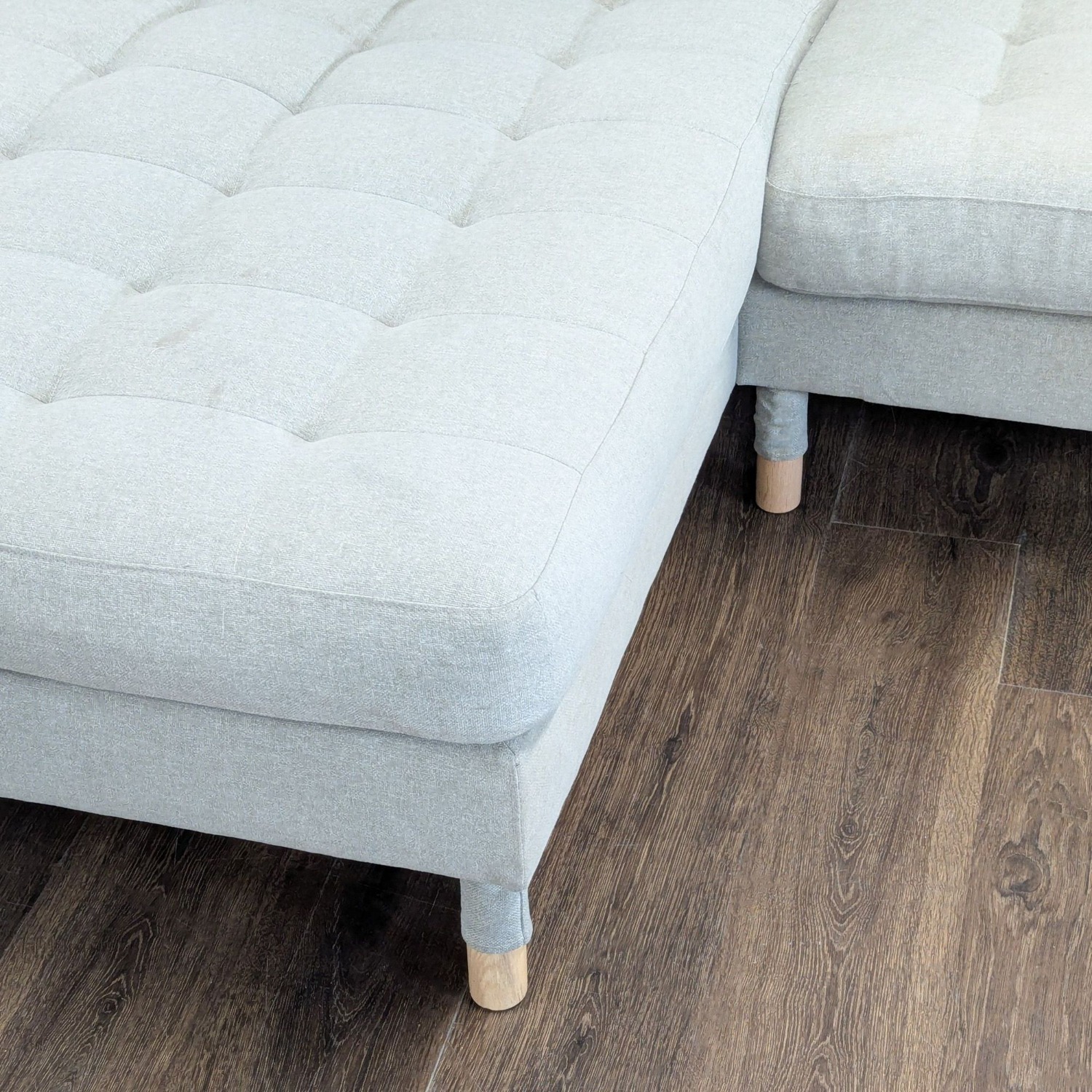 IKEA Morabo Light Gray Sectional Sofa with Chaise  - image-9