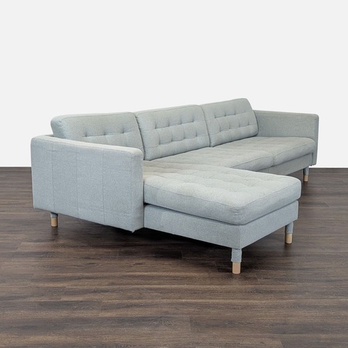 Used IKEA Morabo Light Gray Sectional Sofa with Chaise for sale on AptDeco