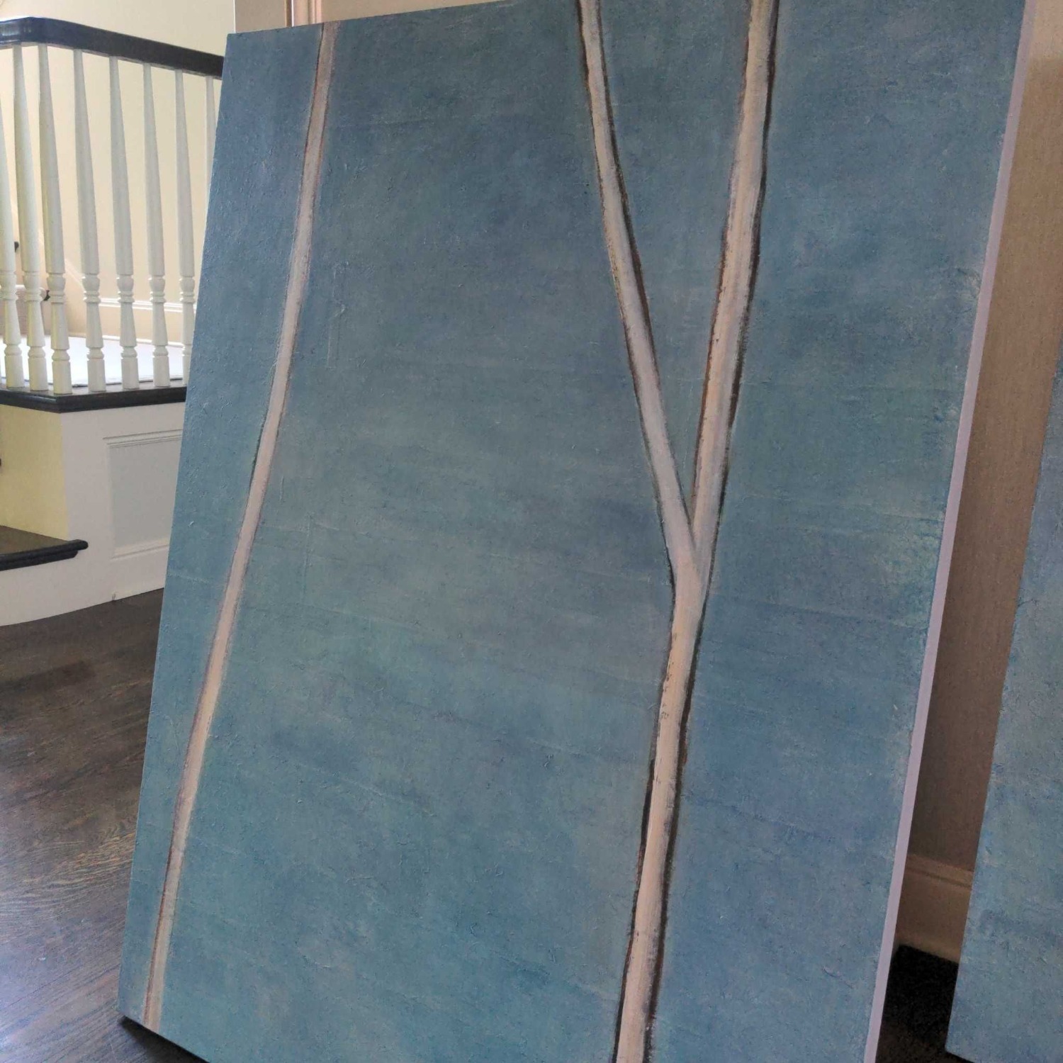 Janine Brown‚Minimalist Abstract Tree Diptych - image-1