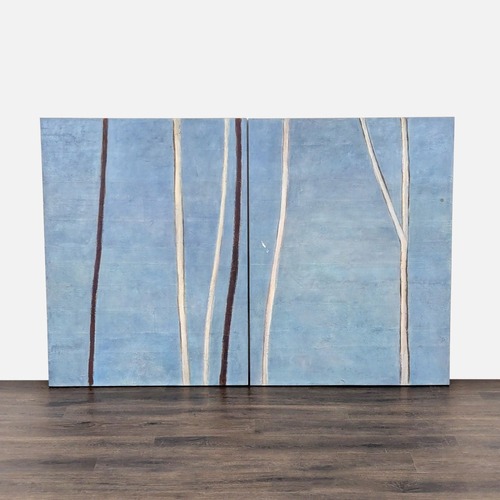 Used Janine Brown‚Minimalist Abstract Tree Diptych for sale on AptDeco