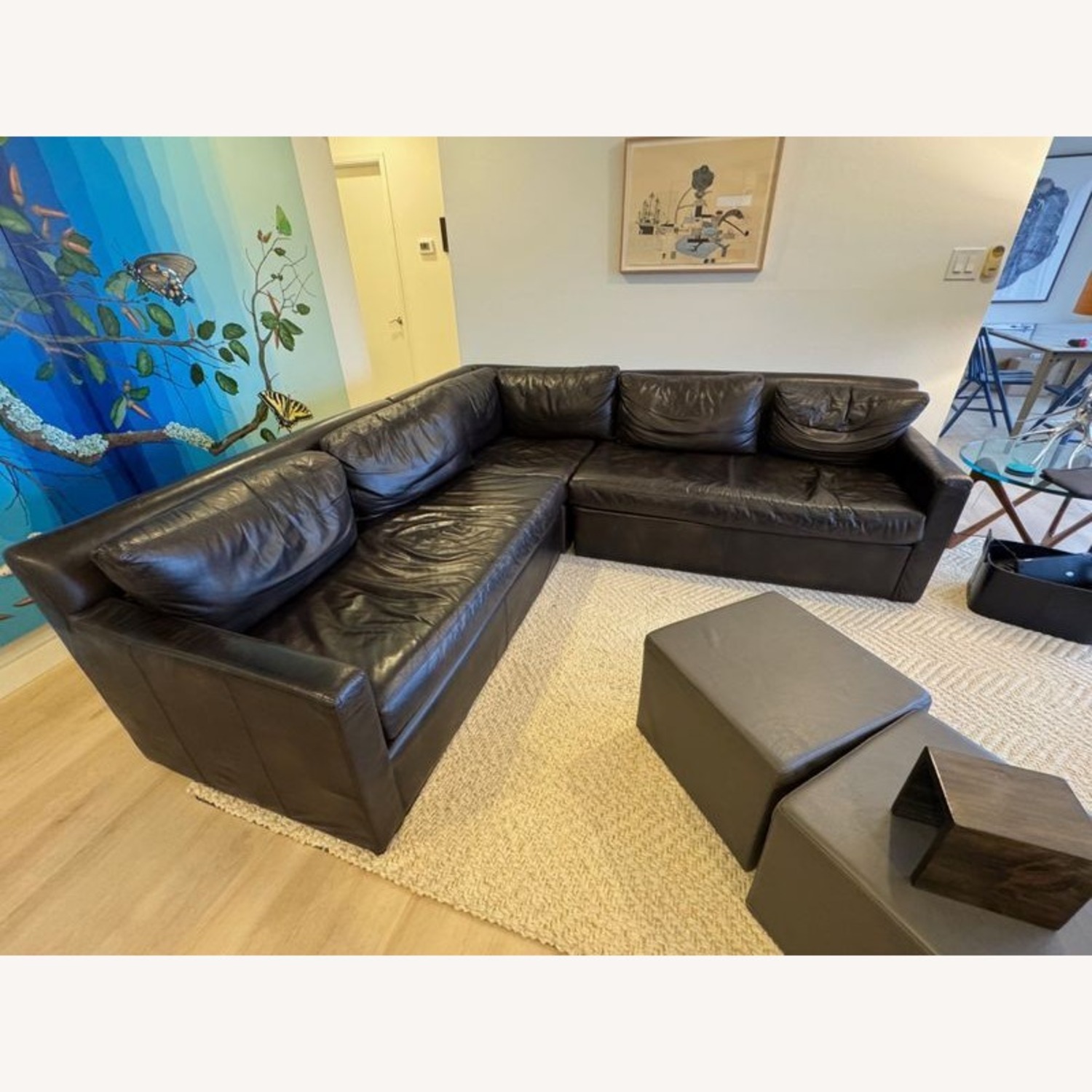 Restoration Hardware Maxwell Leather Sectional - image-9