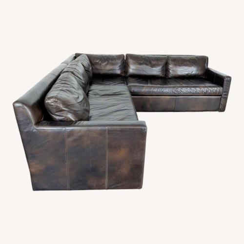 Used Restoration Hardware Maxwell Leather Sectional for sale on AptDeco
