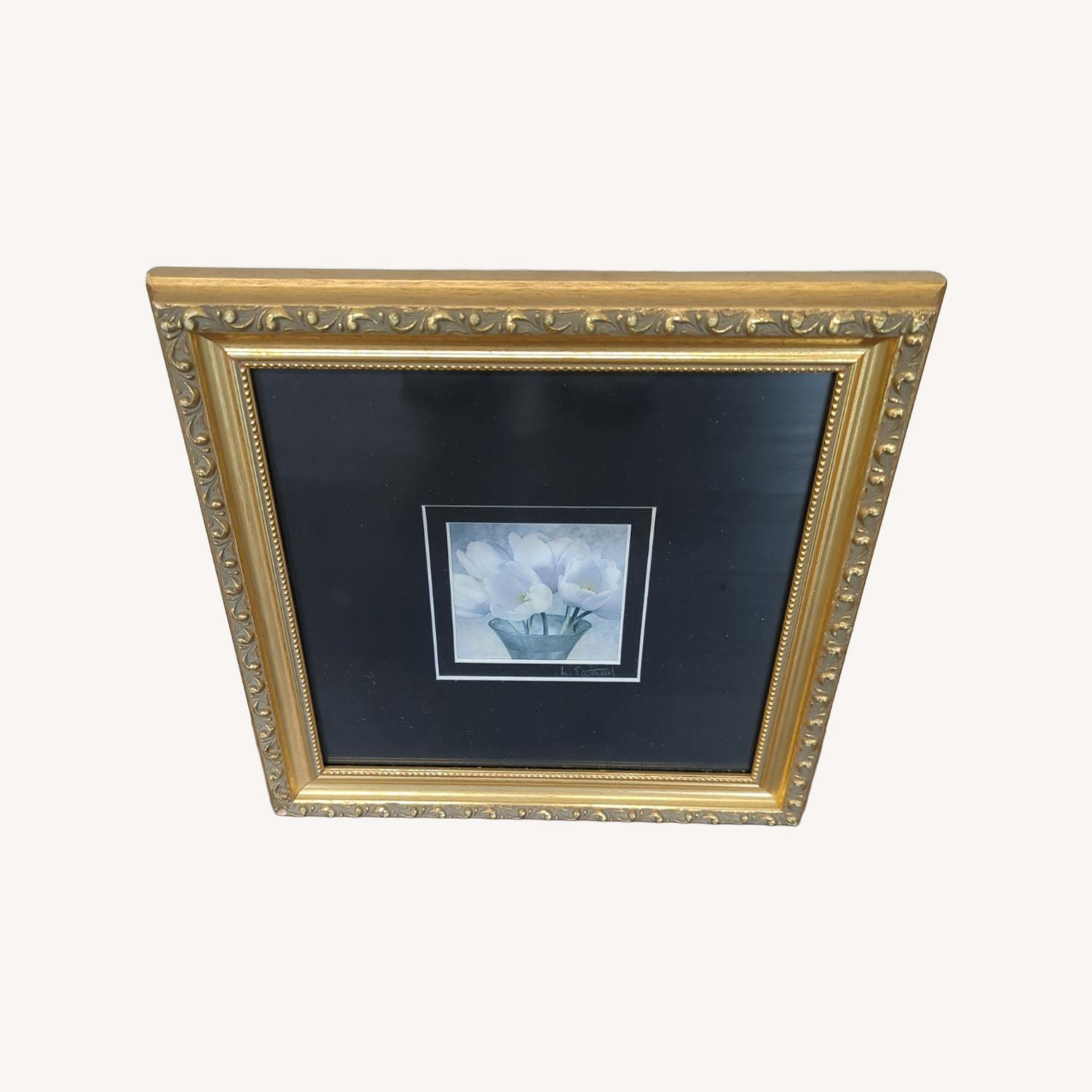 Framed Floral Print by L. Eastwood with Gold - image-0