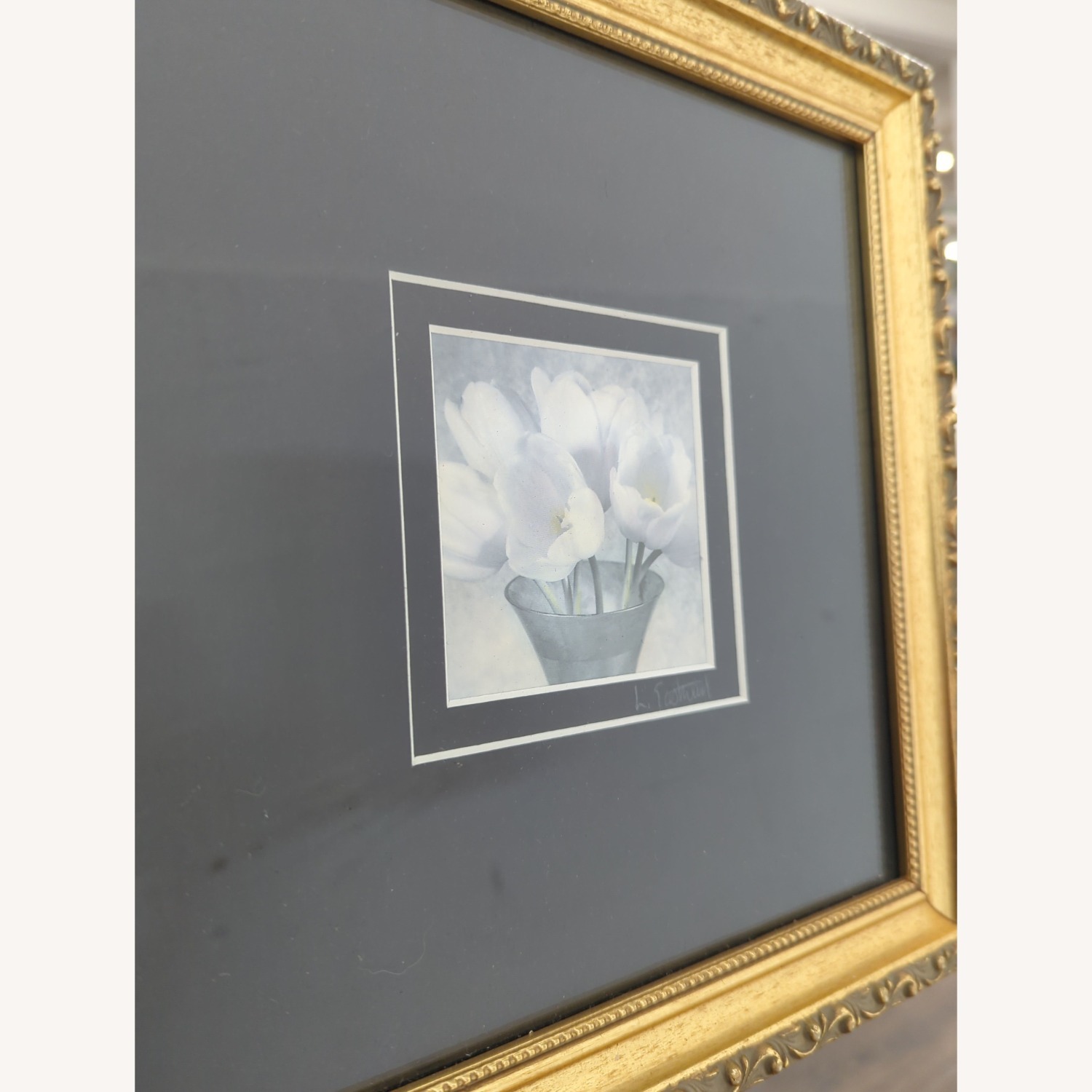 Framed Floral Print by L. Eastwood with Gold - image-5