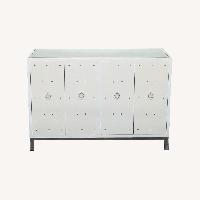 Studded Wood Credenza