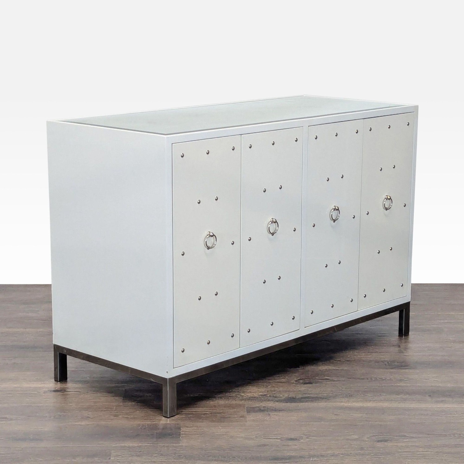Studded Wood Credenza - image-2