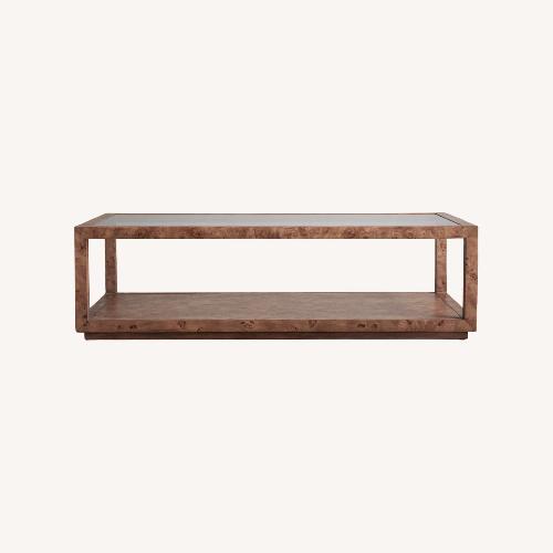 Used Arhaus Light Brown Wood Coffee Table for sale on AptDeco