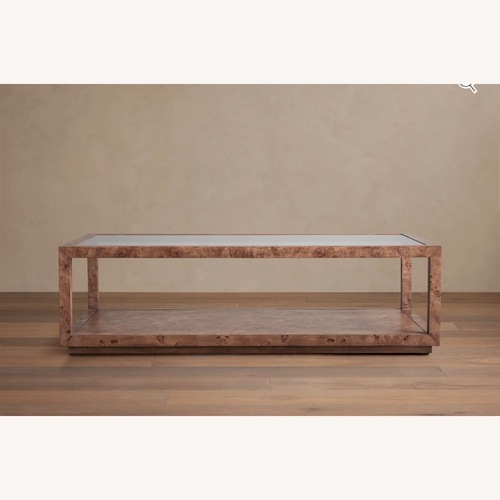 Used Arhaus Light Brown Wood Coffee Table for sale on AptDeco