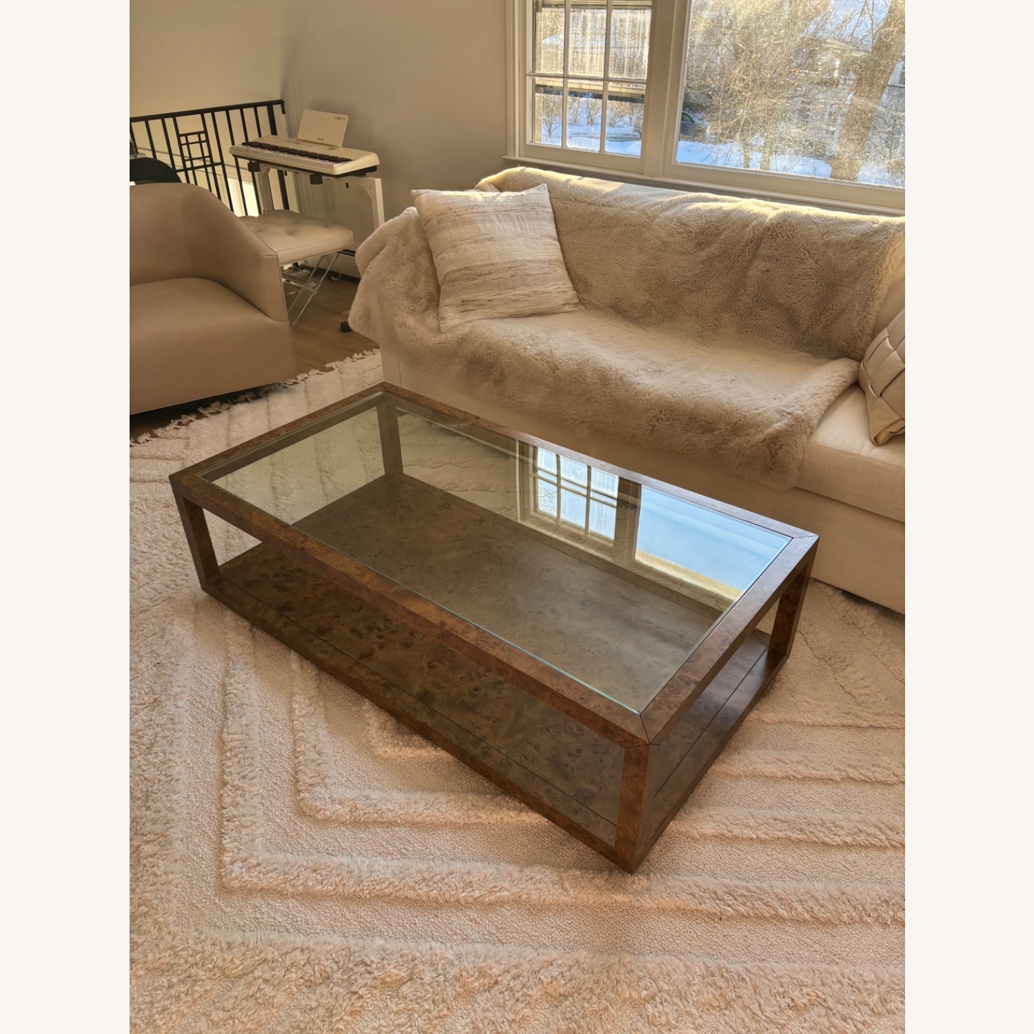 Arhaus Light Brown Wood Coffee Table - image-2