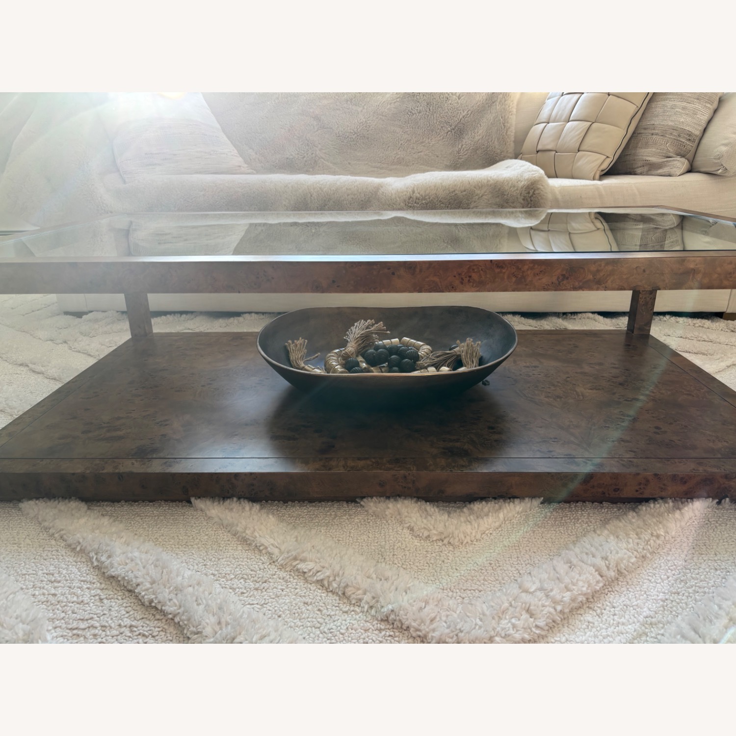 Arhaus Light Brown Wood Coffee Table - image-4