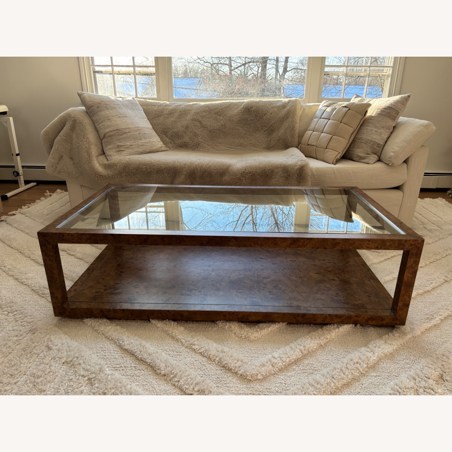 Arhaus Light Brown Wood Coffee Table - image-1