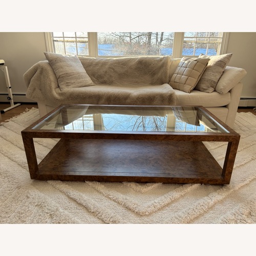 Used Arhaus Light Brown Wood Coffee Table for sale on AptDeco