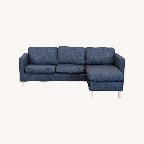 Used IKEA Prup Dark Blue Sectional Sofa with Chaise for sale on AptDeco