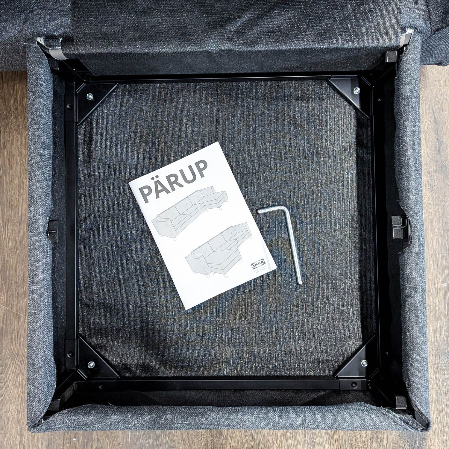 IKEA Prup Dark Blue Sectional Sofa with Chaise - image-5