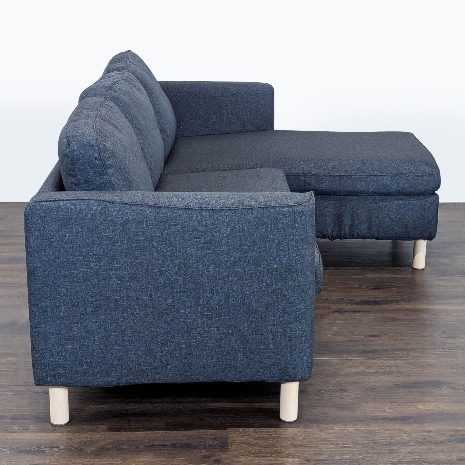 IKEA Prup Dark Blue Sectional Sofa with Chaise - image-7