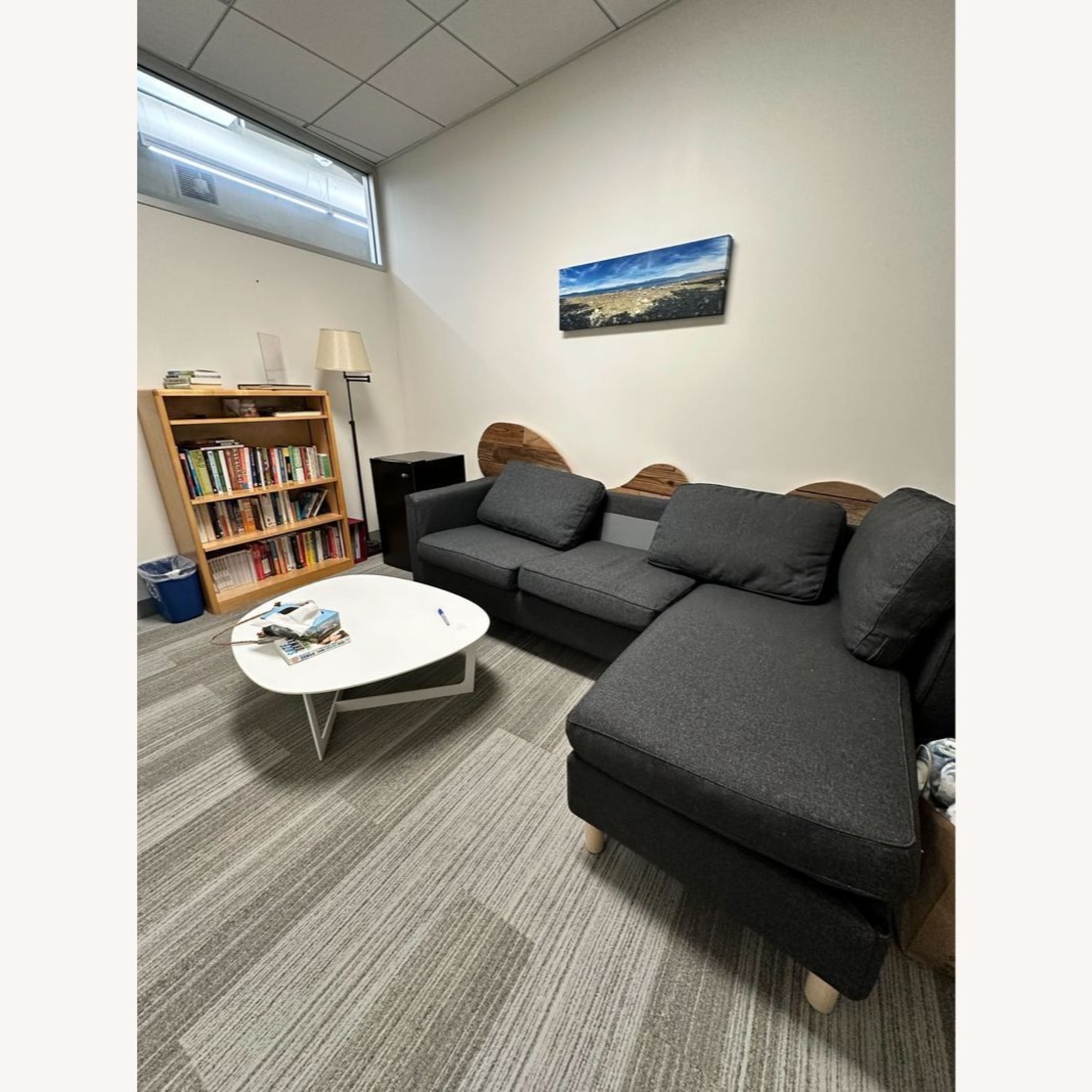 IKEA Prup Dark Blue Sectional Sofa with Chaise - image-1