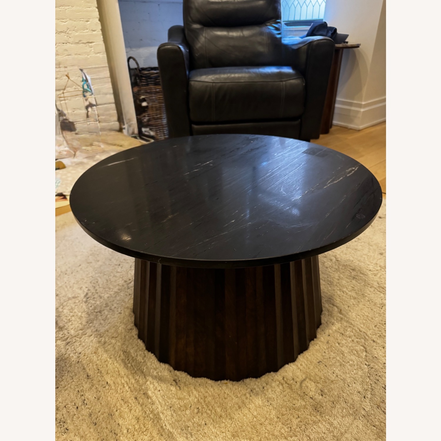 Ashley Furniture Ceilby Black Marble Coffee Table - image-2