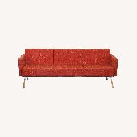 HighTower Tombolo 3-Seat Modern Sofa in Red Fabric