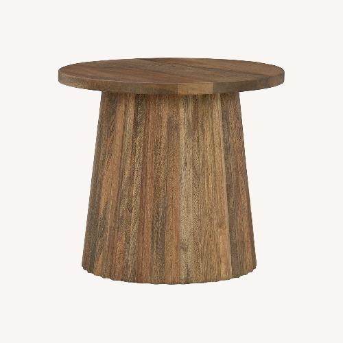 Used Ashley Furniture Ceilby Light Brown Wood Side Table for sale on AptDeco
