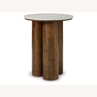 Ashley Furniture Dark Brown Marble Side Table
