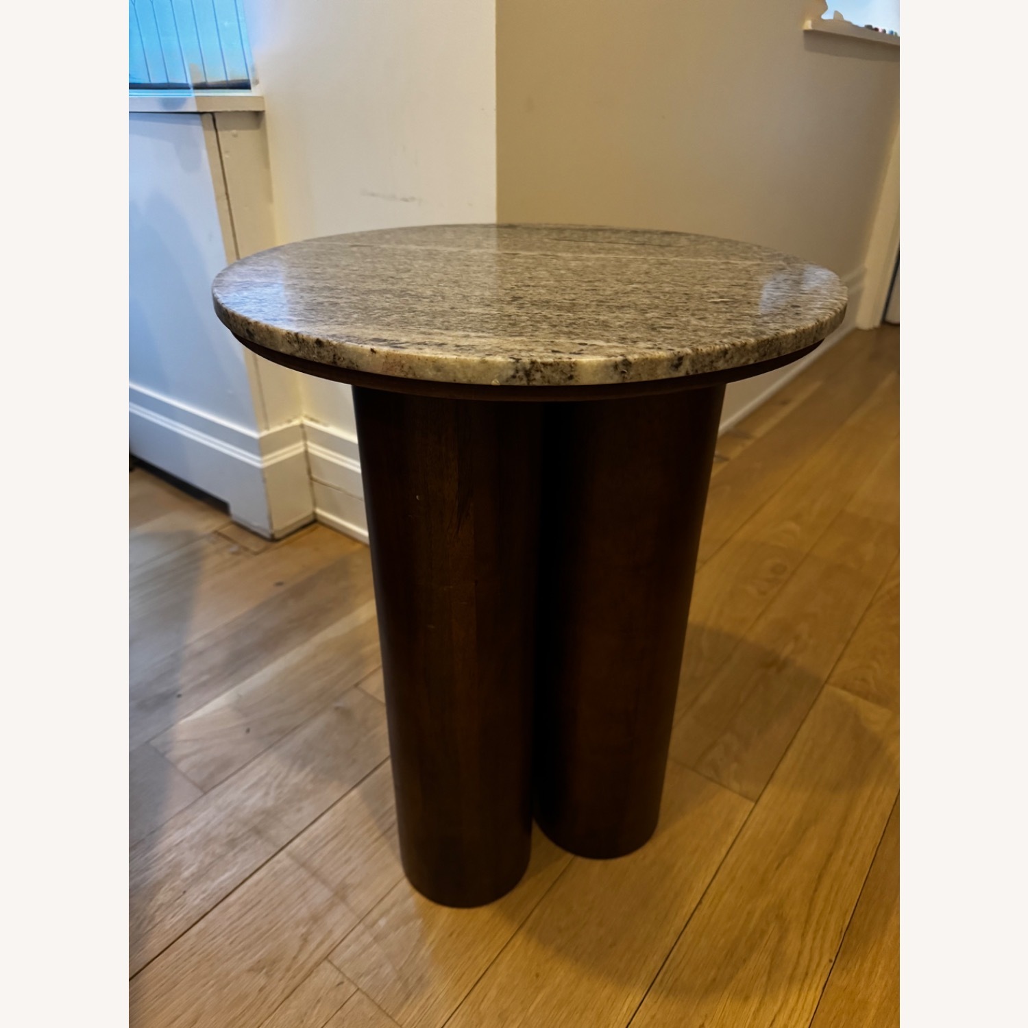Ashley Furniture Dark Brown Marble Side Table - image-3