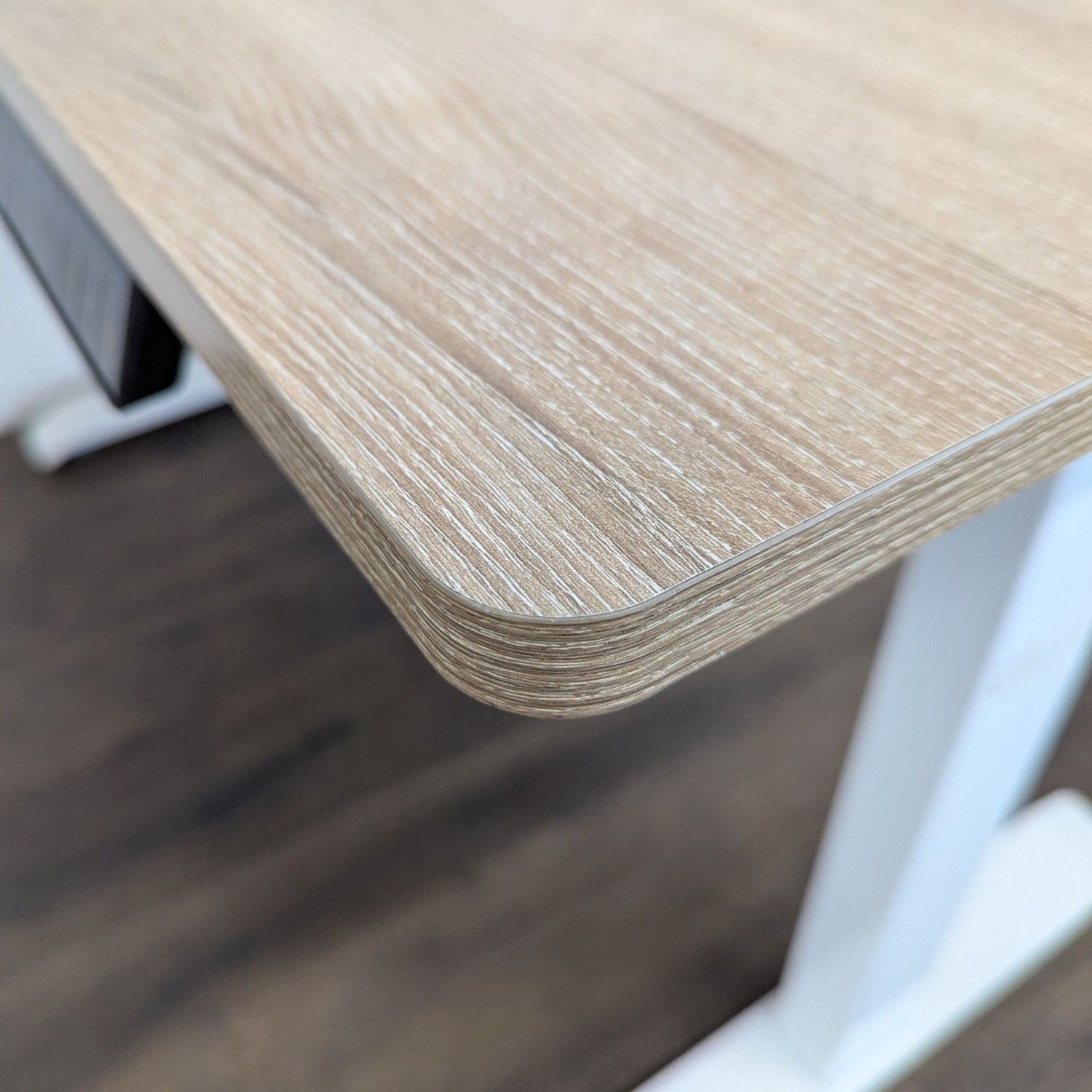 Height Adjustable Standing Desk with Light Wood  - image-3