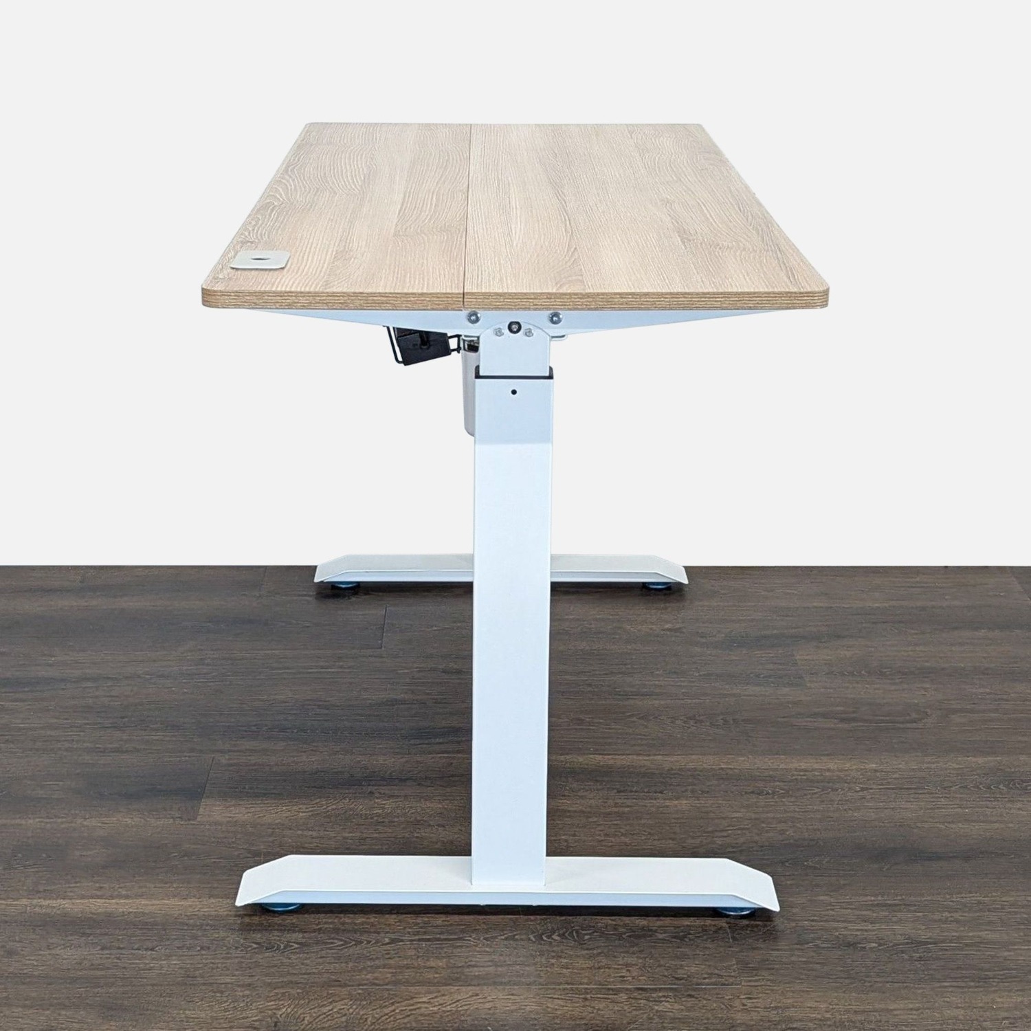 Height Adjustable Standing Desk with Light Wood  - image-8