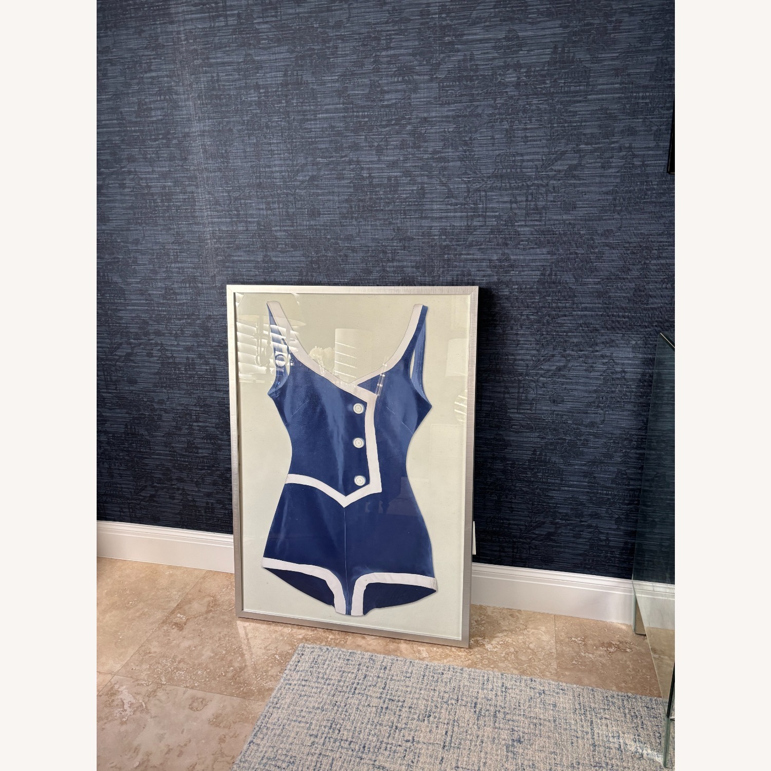 Celerie Kemble Vintage Blue Bathing Suit Wall Art - image-2
