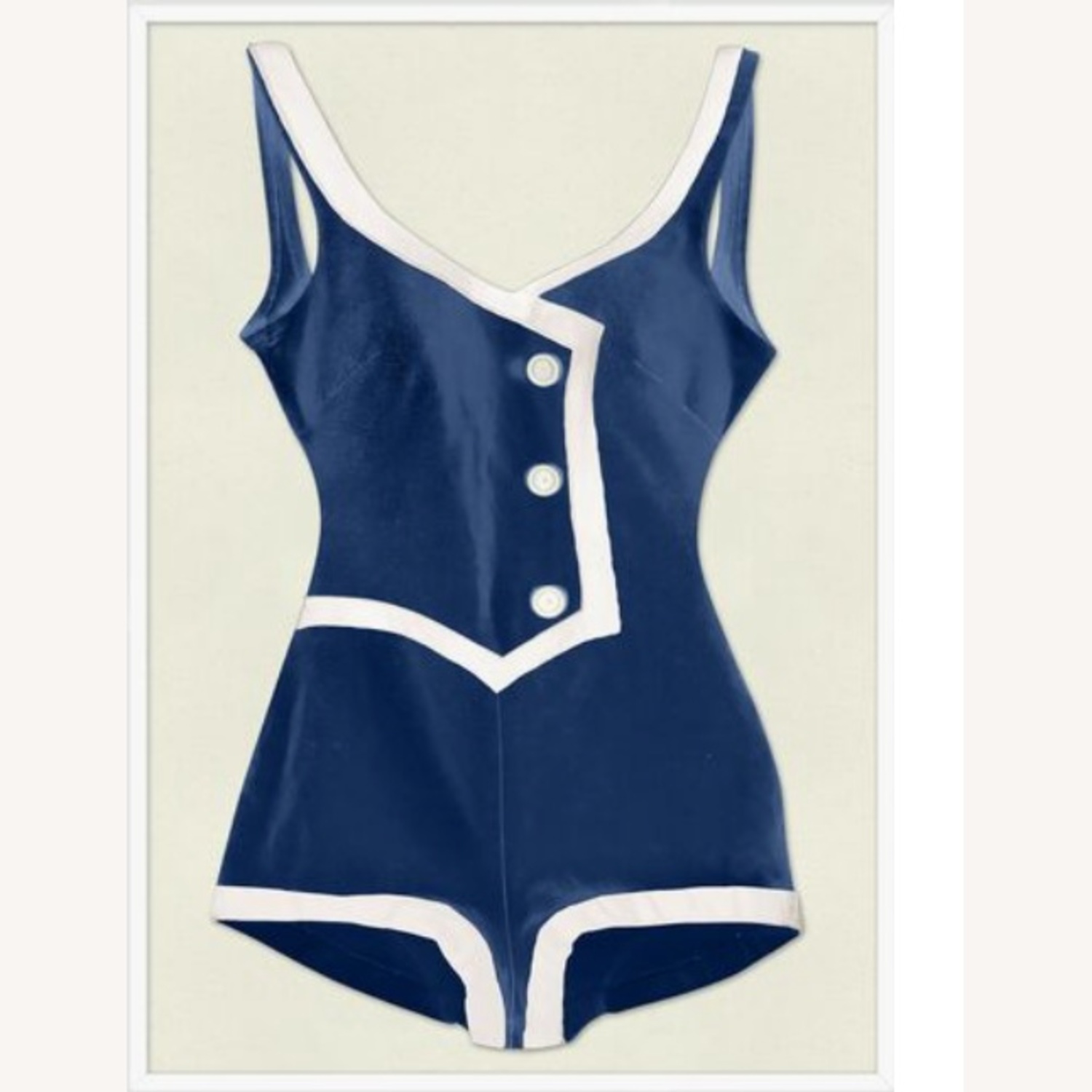 Celerie Kemble Vintage Blue Bathing Suit Wall Art - image-4