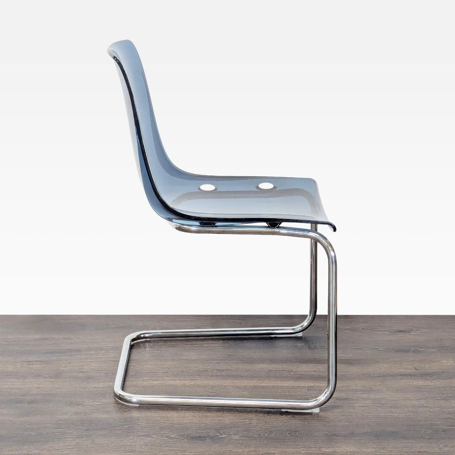 Modern Glass Dining Set with 4 Blue Chairs   - image-11