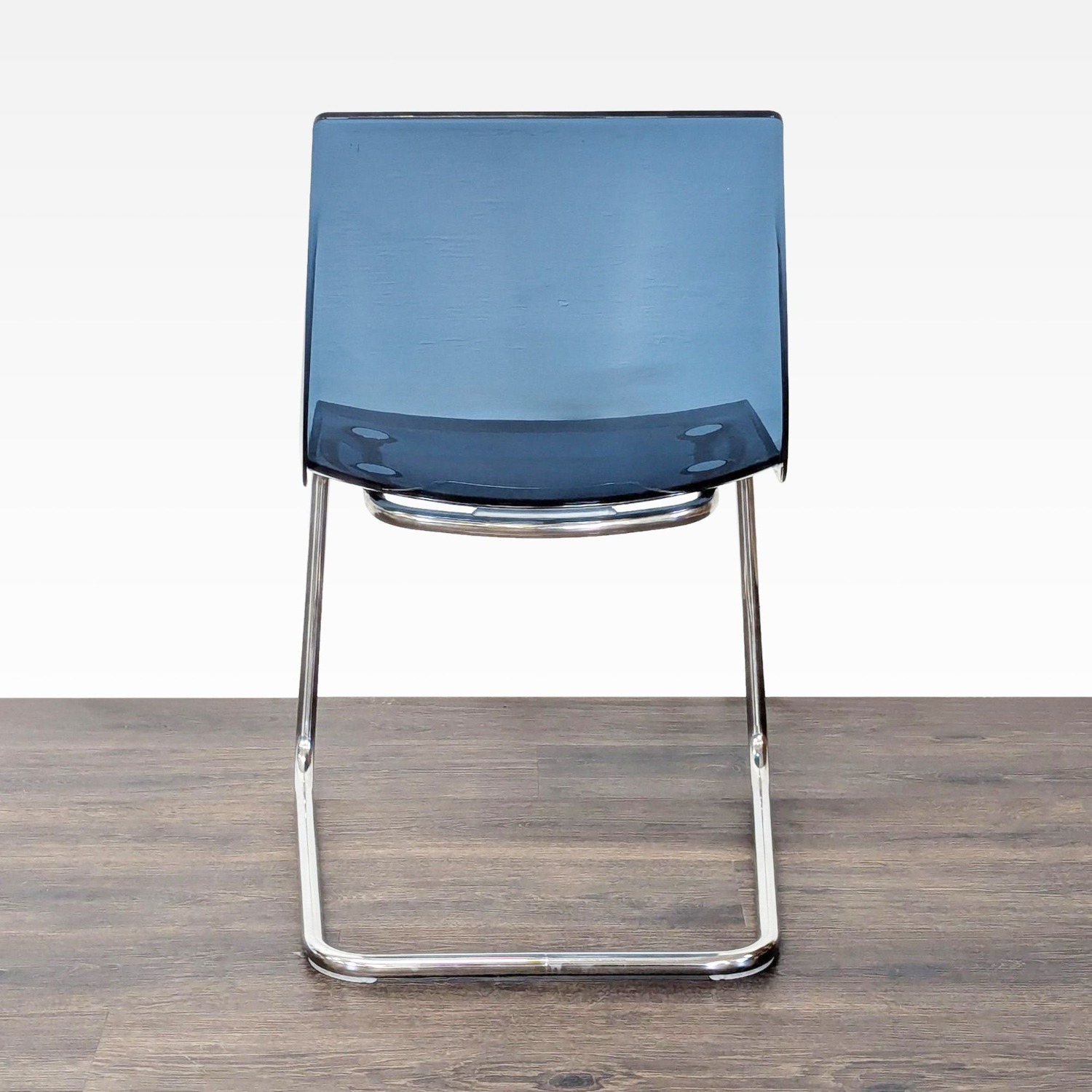 Modern Glass Dining Set with 4 Blue Chairs   - image-12