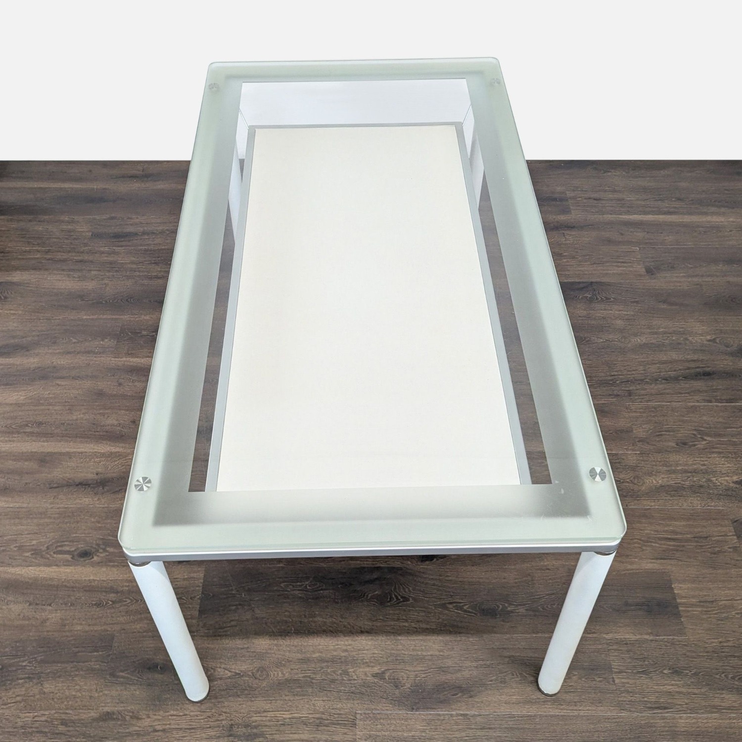 Modern Glass Dining Set with 4 Blue Chairs   - image-15