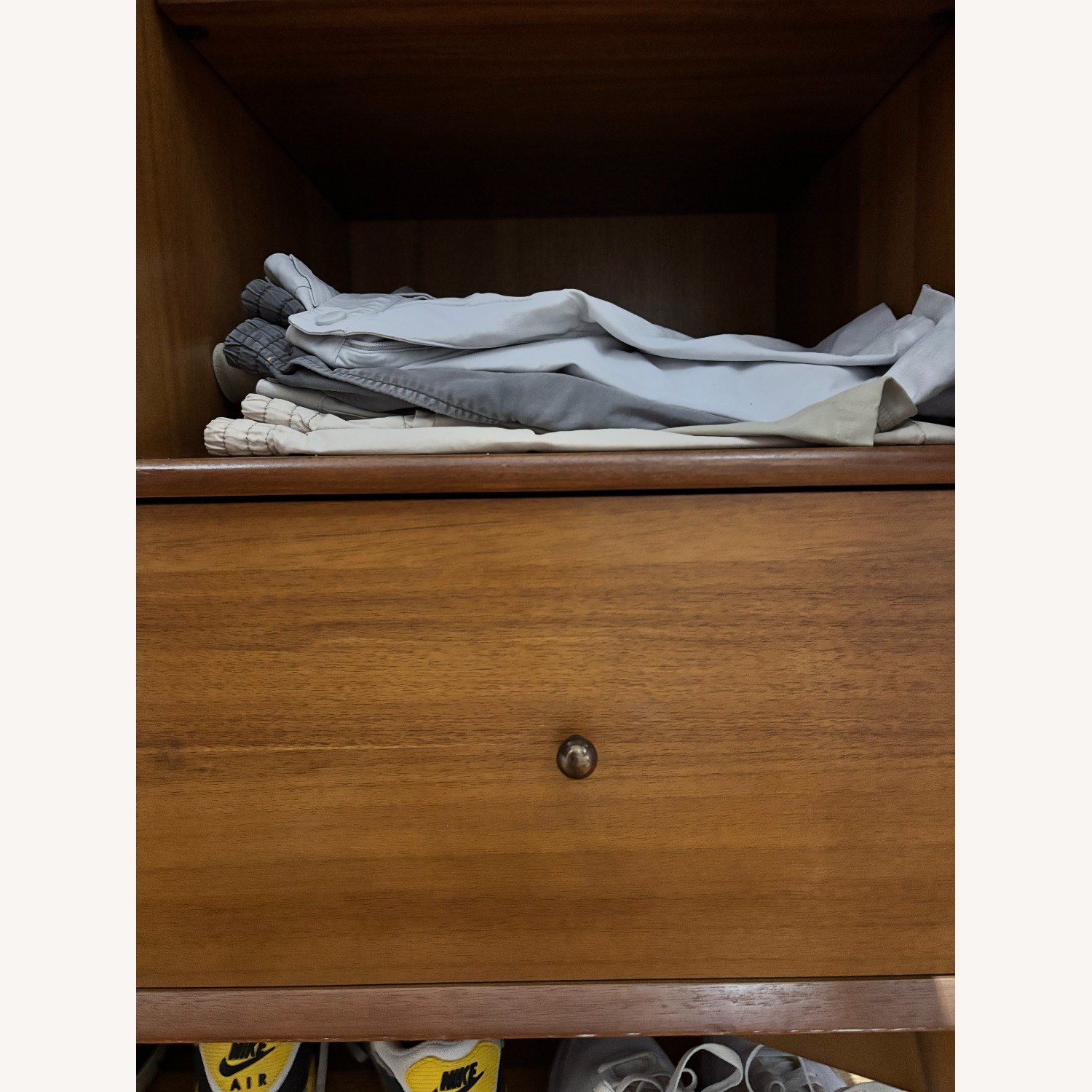 West Elm Mid-century Modern Natural Wood Armoire - image-7