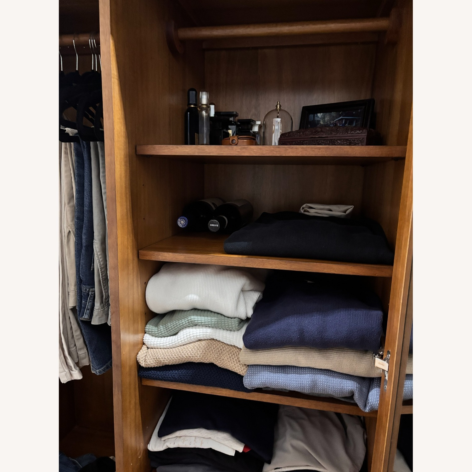 West Elm Mid-century Modern Natural Wood Armoire - image-5