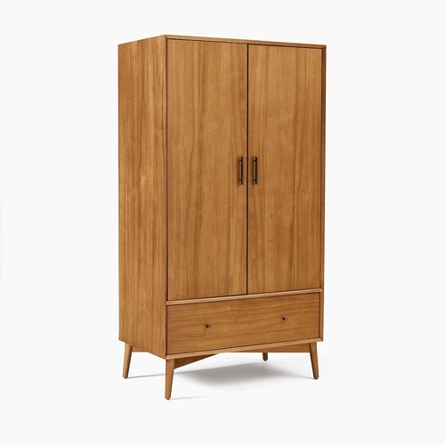 Used West Elm Mid-century Modern Natural Wood Armoire for sale on AptDeco