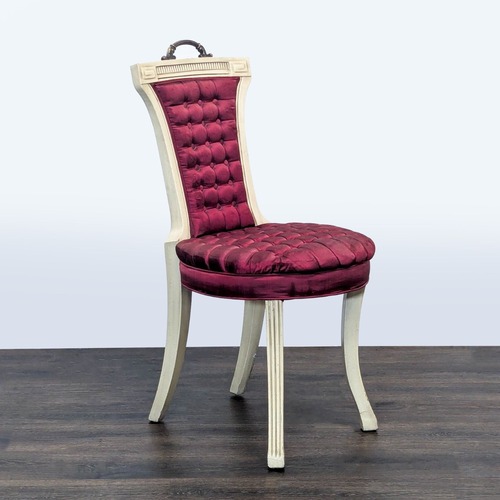 Used Vintage Lounge Chair with Velvet Upholstery  for sale on AptDeco
