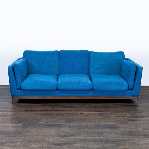 Used Article Ceni 3-Seat Sofa in Bright Blue Fabric  for sale on AptDeco