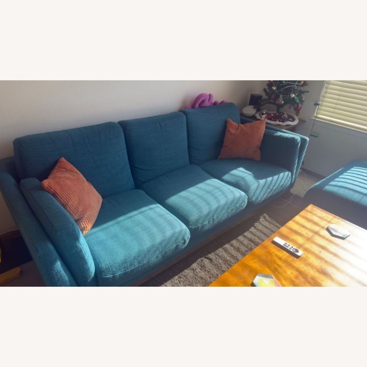 Article Ceni 3-Seat Sofa in Bright Blue Fabric  - image-7