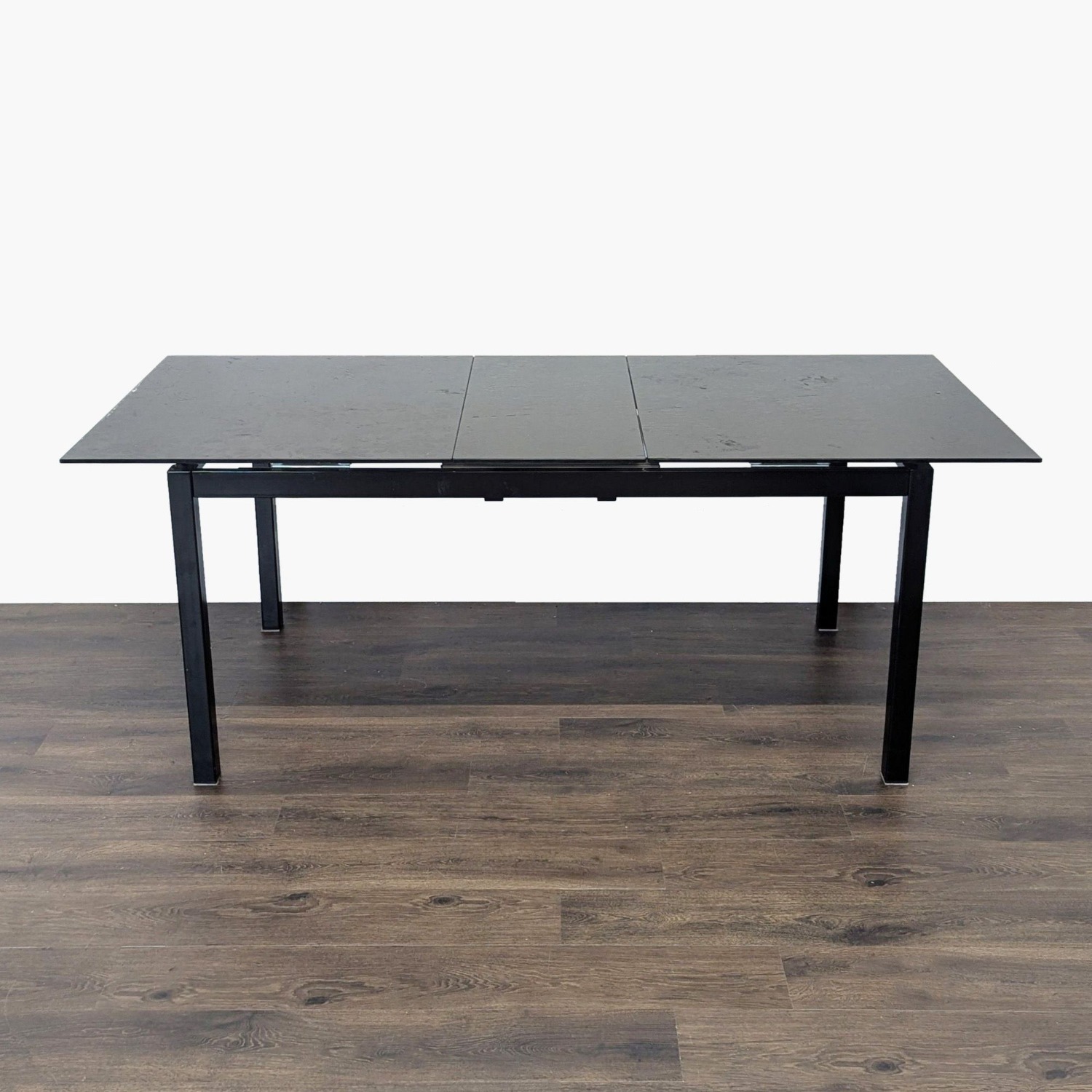 Modern Euro Style Eldora Black Glass Extension  Dining Set - image-4