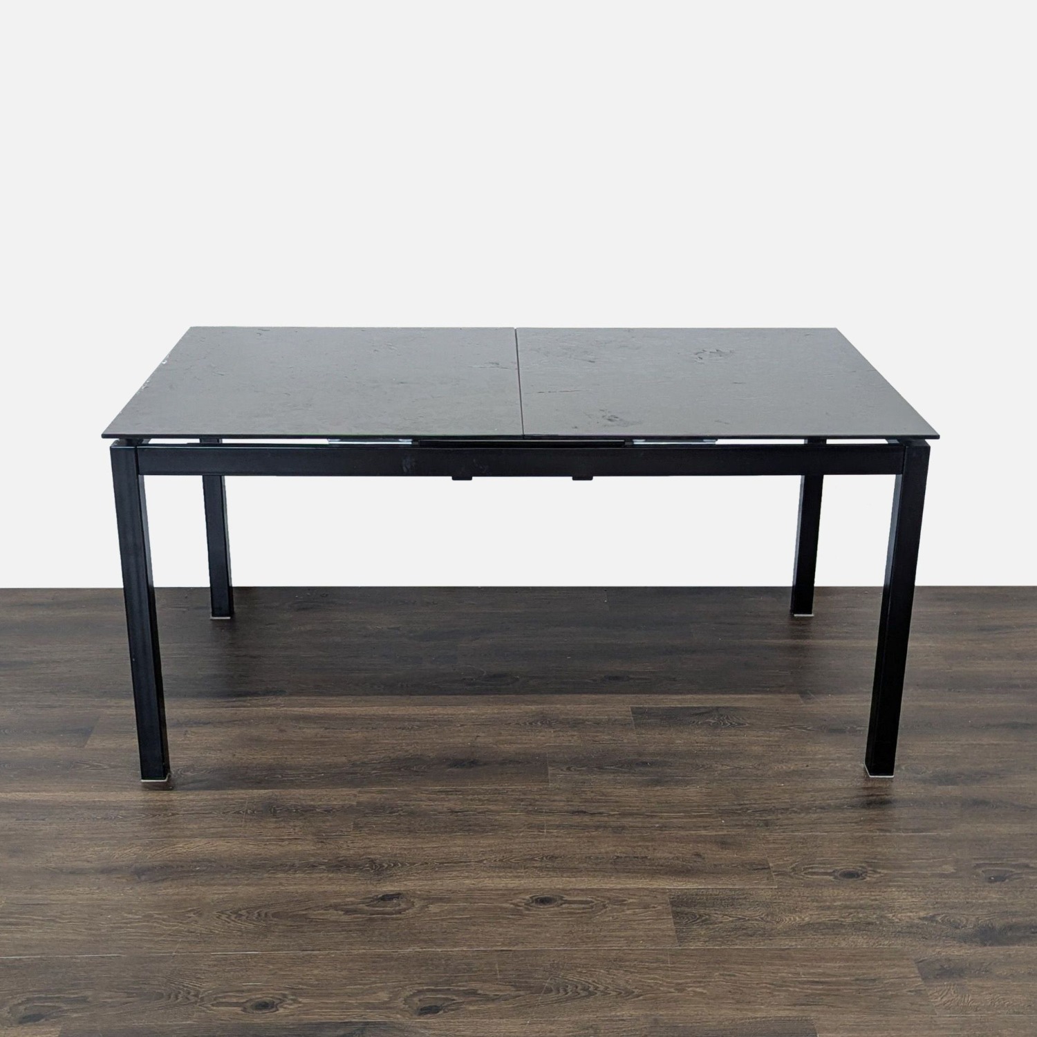 Modern Euro Style Eldora Black Glass Extension  Dining Set - image-2