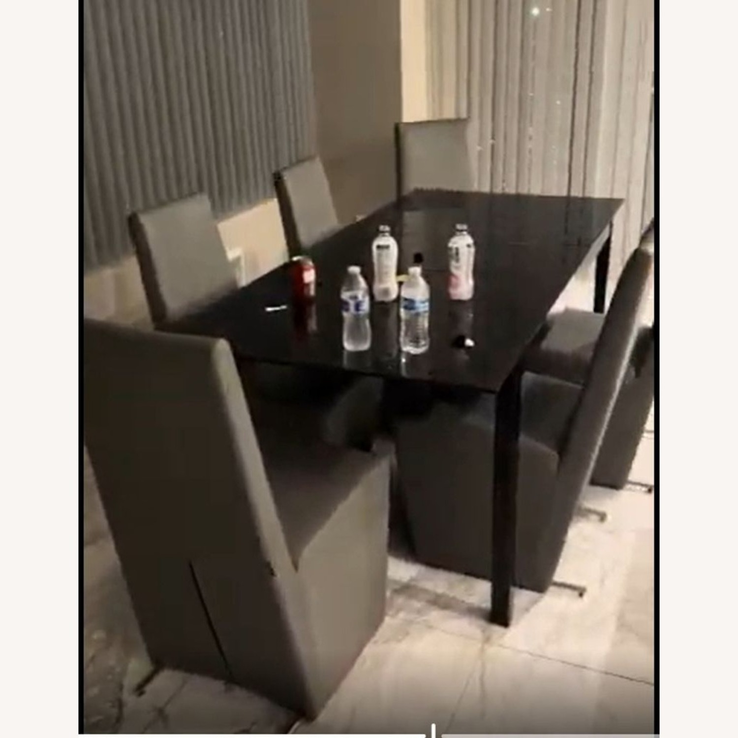 Modern Euro Style Eldora Black Glass Extension  Dining Set - image-13